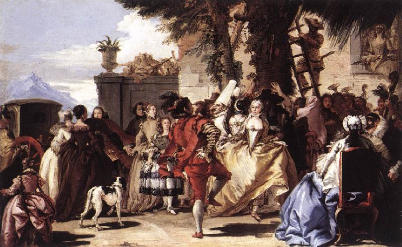 TIEPOLO, Giovanni Domenico Ball in the Country sg oil painting image
